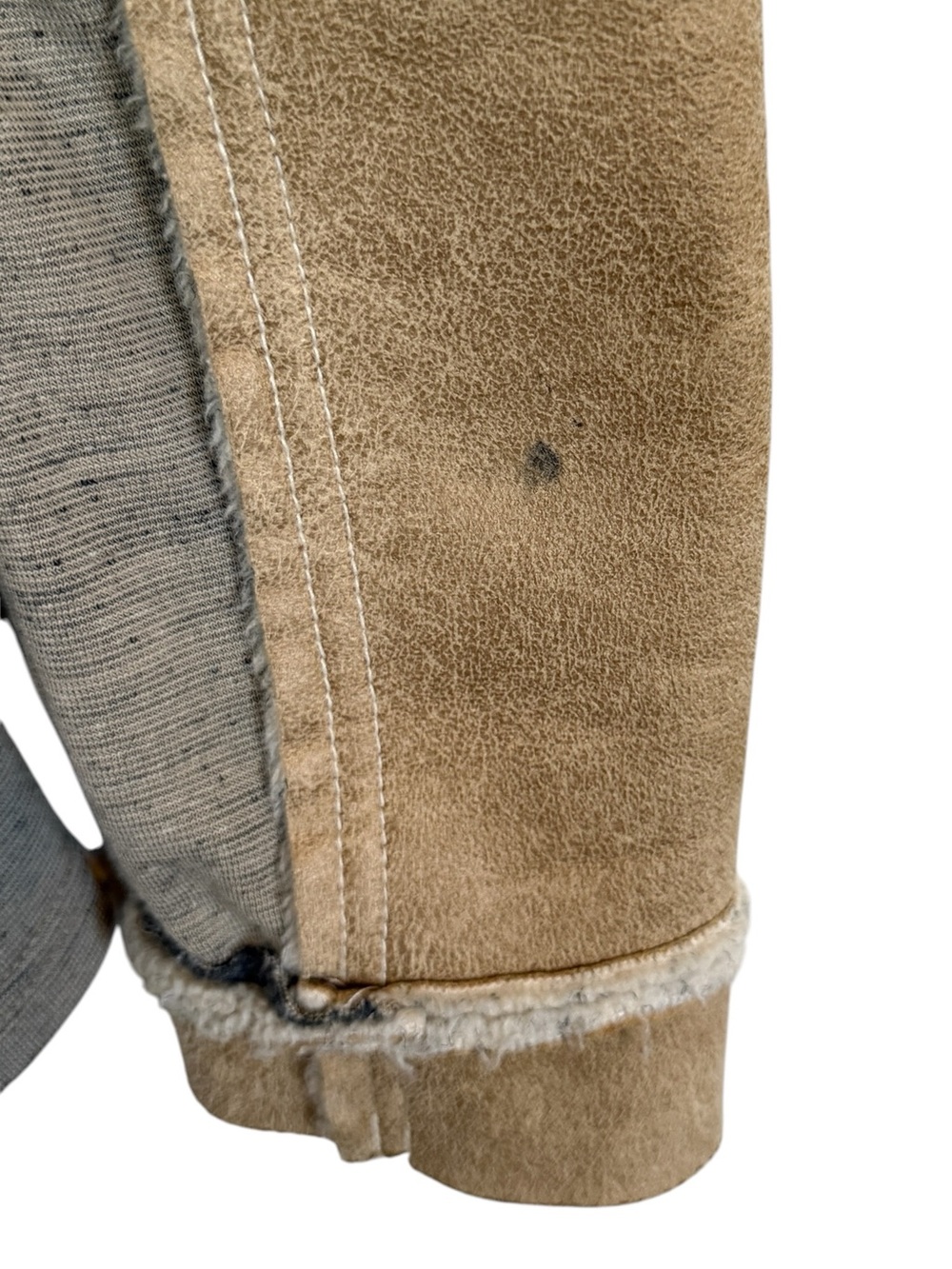 KÜHL Dani Sherpa Jacket Women’s M Tan Faux Suede Fleece Lined Hooded Full Zip - Picture 7 of 15